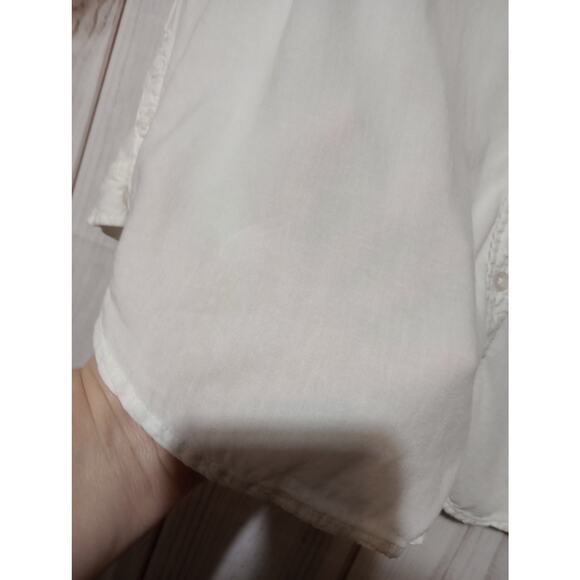 American Eagle Shirt Mens XL Linen Blend Button Up Long Sleeve Pocket Lightweigh - Picture 4 of 8